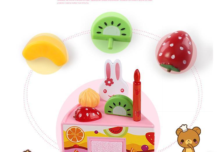Tort urodzinowy do krojenia kuchnia zabawka dla dzieci 75 elementów różowy 21x10x28cm 2 Full Screen