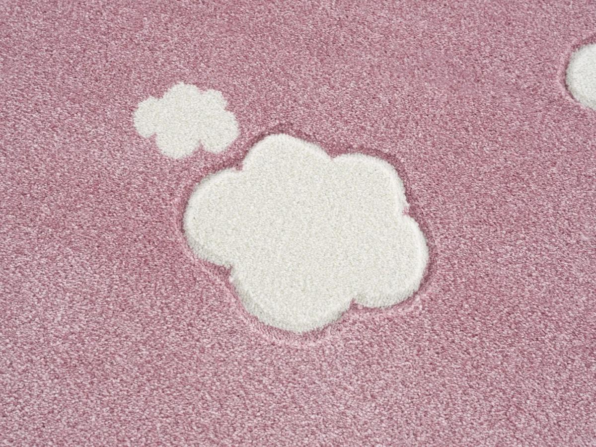 Dywan dziecięcy okrągły Pink Cloud 133 cm do pokoju dziecięcego różowy w chmurki nr. 4