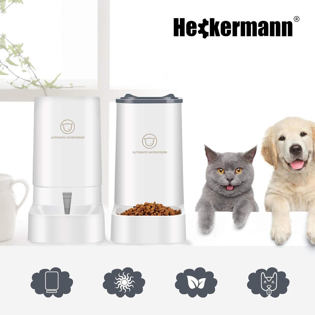 Poidło i dozownik podajnik karmy dla zwierząt Heckermann 8 Full Screen