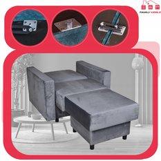 Fotel rozkładany z podnóżkiem Alicja salon pokój - Miniaturka zdjęcia nr 10