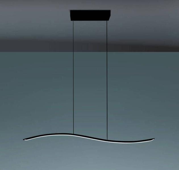 Lampa wisząca LIL WAVE czarna nowoczesna włoska marka do jadalni lub salonu 1 Full Screen