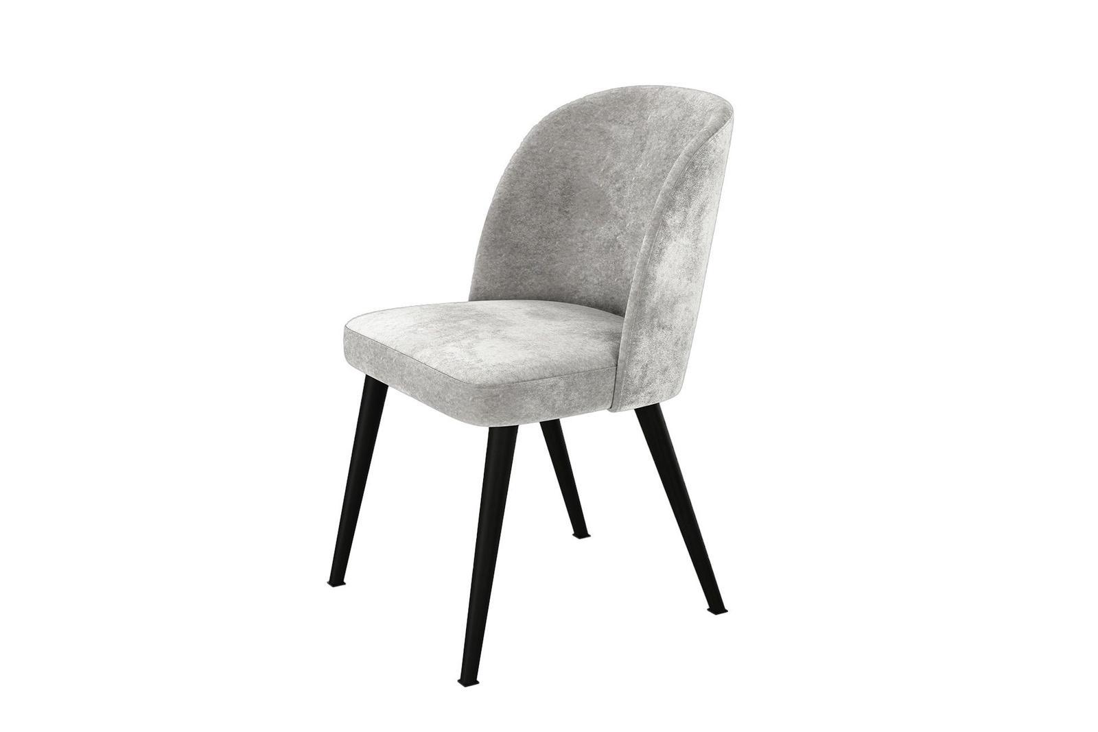  Krzesło OPERA KR-2 53x49x83 cm welurowe do jadalni srebrny nr. 2