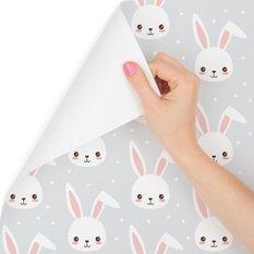 Tapeta króliczki kropki zwierzęta pokój dziecięcy  - Miniaturka zdjęcia nr 1