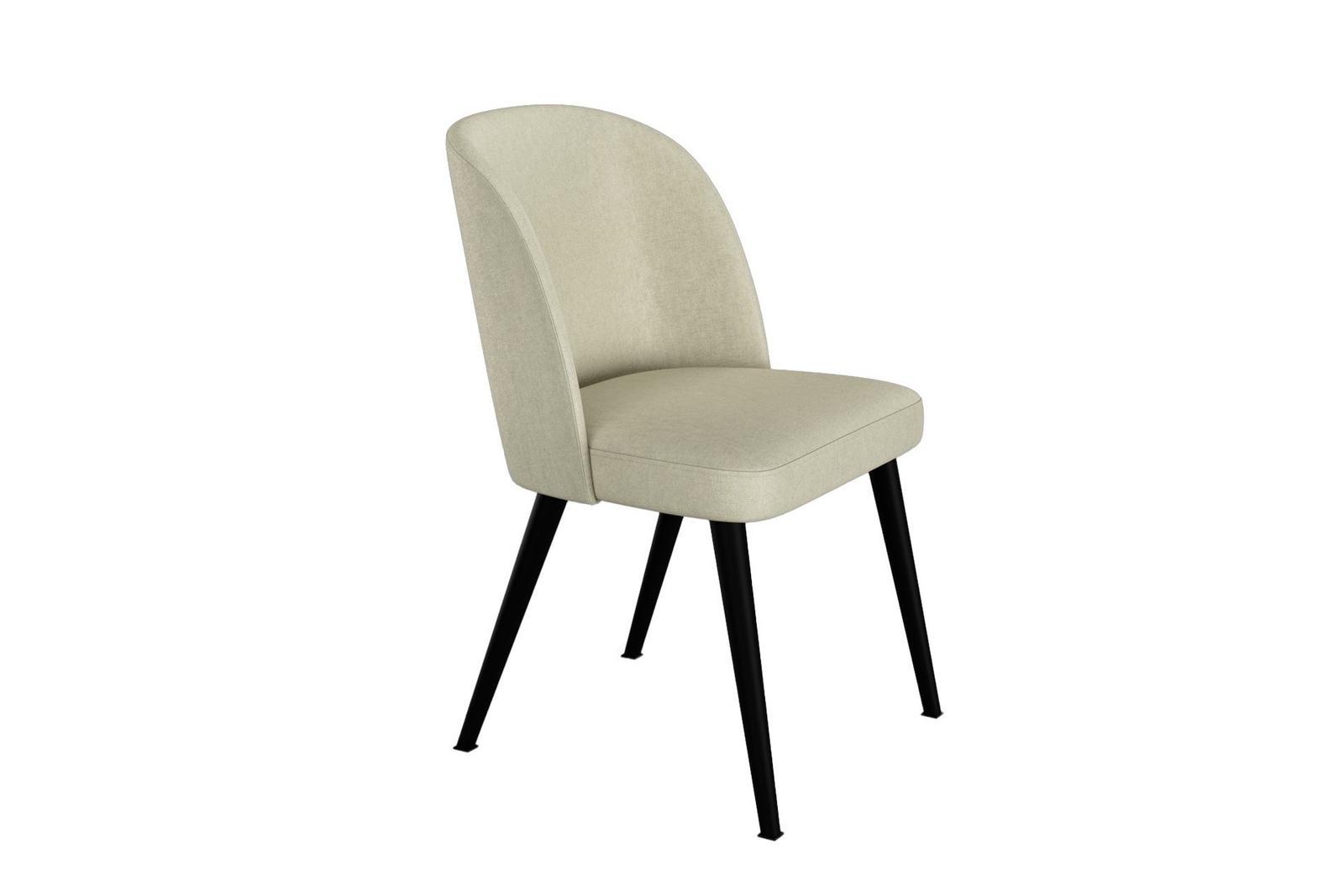 Krzesło OPALINE KR-2 53x49x83 cm welurowe do jadalni beżowy naturalny nr. 3