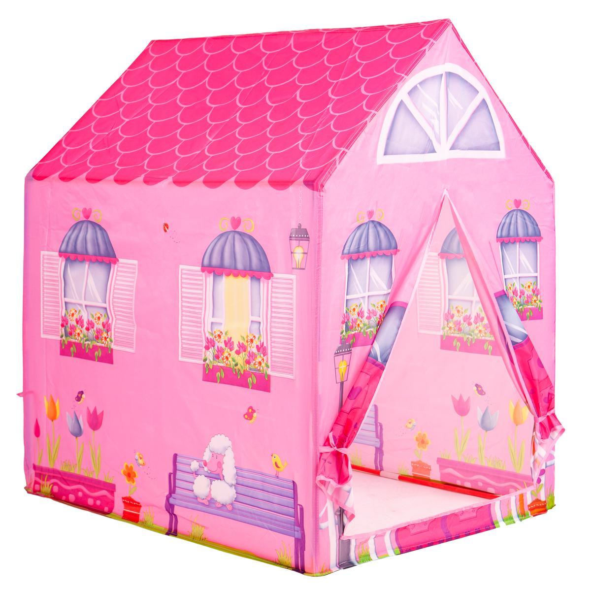 Namiot różowy domek  dla dzieci IPLAY 1 Full Screen