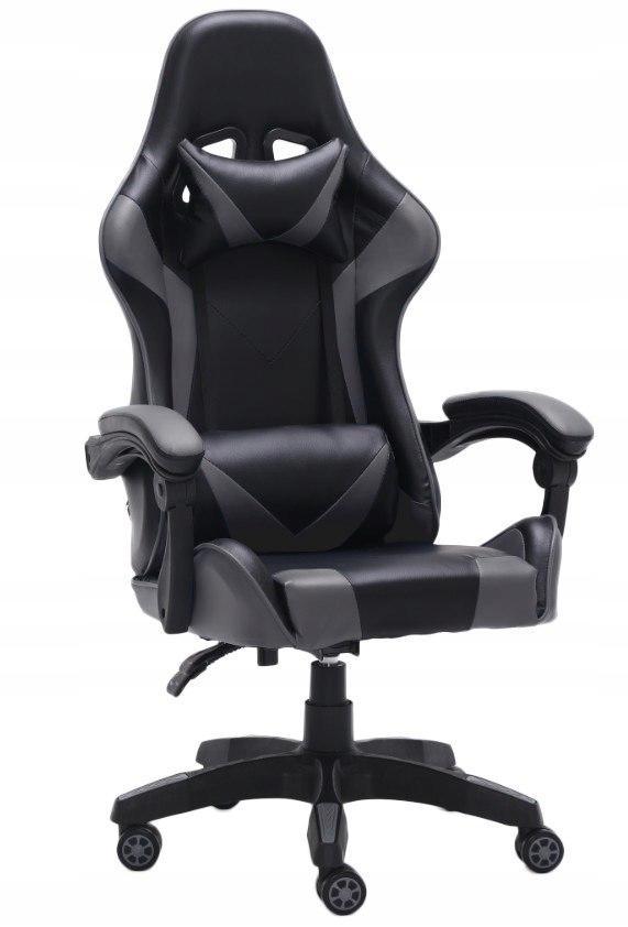 Fotel obrotowy Remus 66x115x62 cm szary krzesło do biura  nr. 1