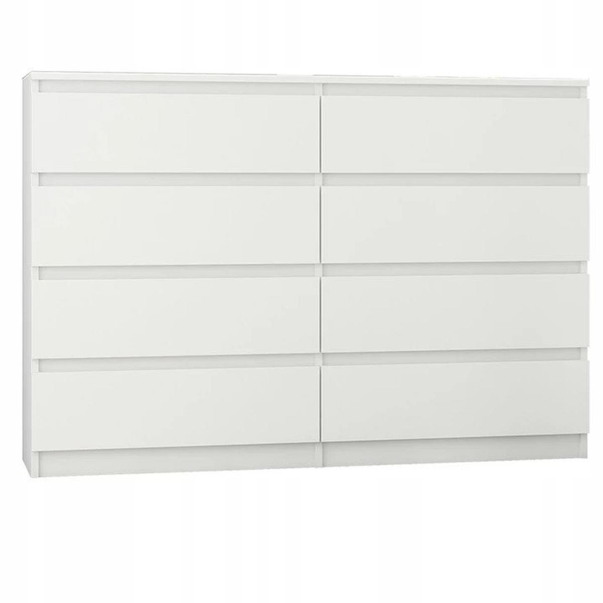 Komoda MODERN 120x40 cm biała z szufladami dwa rzędy do biura sypialni lub salonu  nr. 1