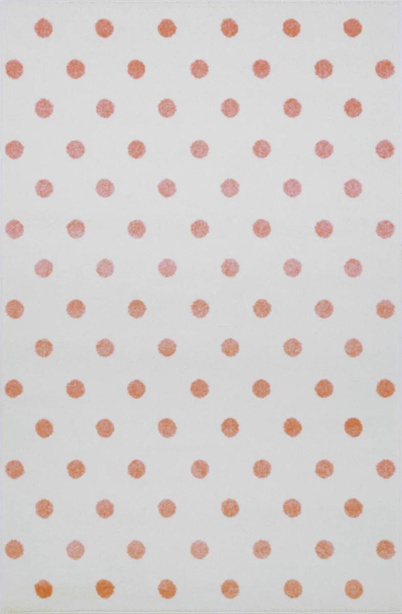 Dywan dziecięcy Confetti Pink 120x170 cm do pokoju dziecięcego biały w kropki nr. 2