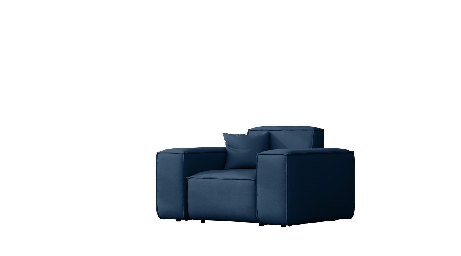 Sofa ogrodowa MALIBU 121x73x88 cm wodoodporna UV 1-os + poduszka do ogrodu ciemnoniebieska nr. 1