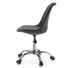 Krzesło do biurka DUBLIN biurowe krzesło obrotowe welurowe z poduszka do pokoju biura szare - Miniaturka zdjęcia nr 6