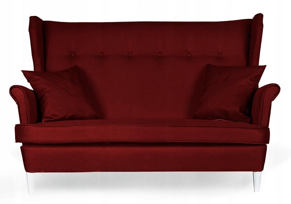 Zestaw wypoczynkowy mebli ARI 149x104x92 cm uszak sofa fotele pufy do salonu Sawana czerwone wino nr. 2