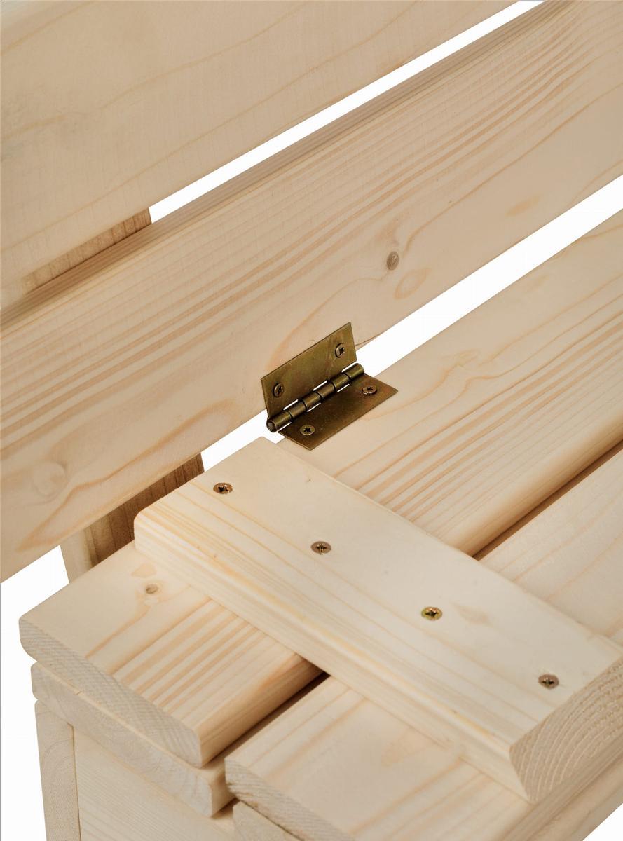 Piaskownica 120x20x120 cm składana z ławeczkami drewniana impregnowana do ogrodu dla dzieci  nr. 5