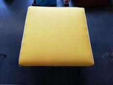 Pufa zewnętrzna Marie Claire Angie żółta 78x78rodowy - Miniaturka zdjęcia nr 2