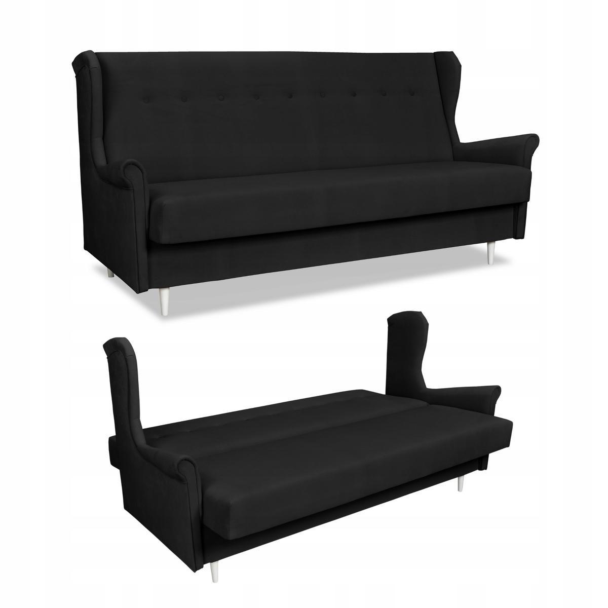 Wersalka sofa uszak kanapa rozkładana Ari czarna 0 Full Screen