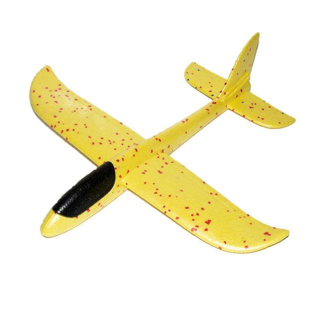 Szybowiec samolot styropianowy 8LED 48x47cm żółty nr. 1