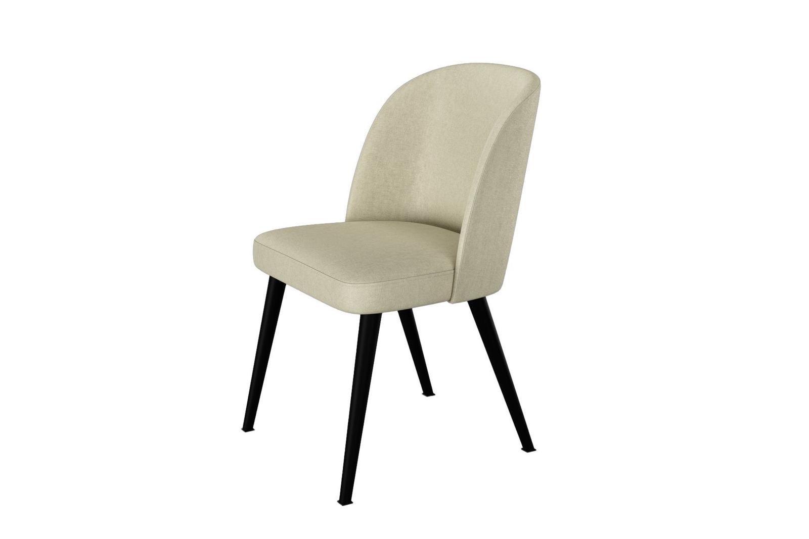 Krzesło OPALINE KR-2 53x49x83 cm welurowe do jadalni beżowy naturalny nr. 2