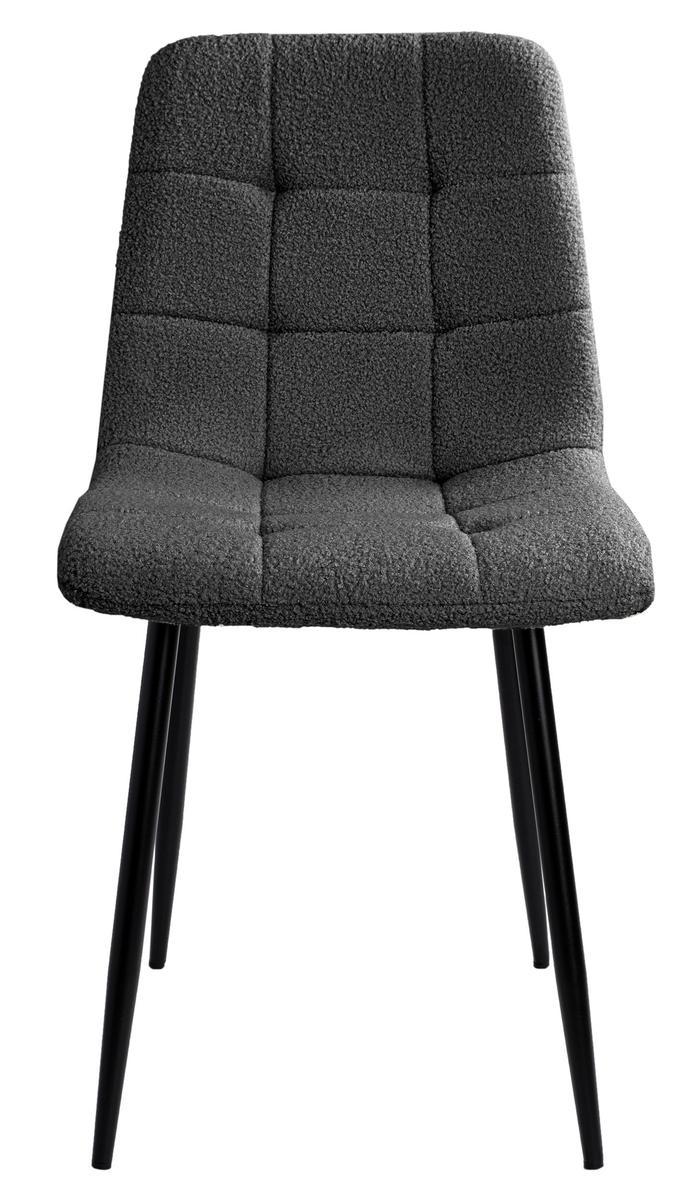 Krzesło boucle DENVER 44x86x55 cm do jadalni teddy grafitowe nr. 5