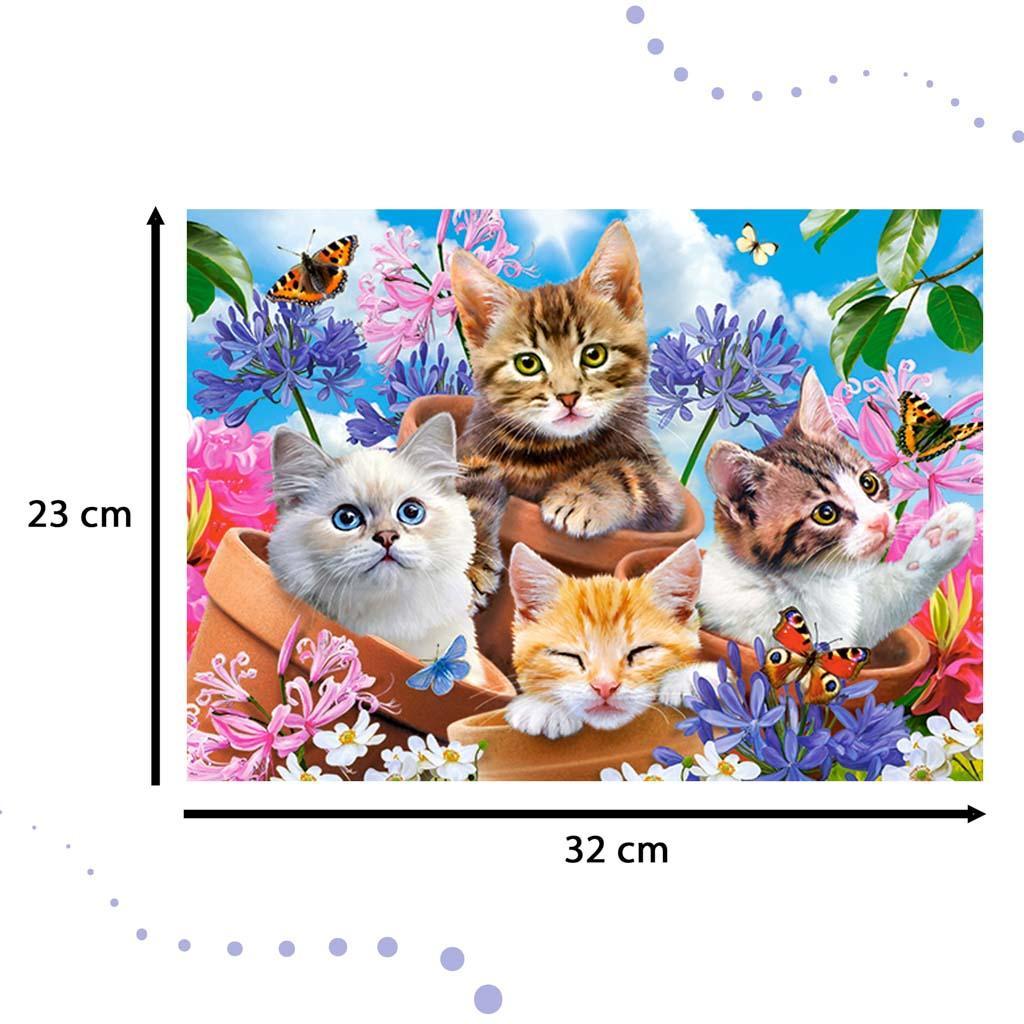 CASTORLAND Puzzle układanka 120 elementów Kittens with Flowers - Koty w kwiatach 6+ nr. 4