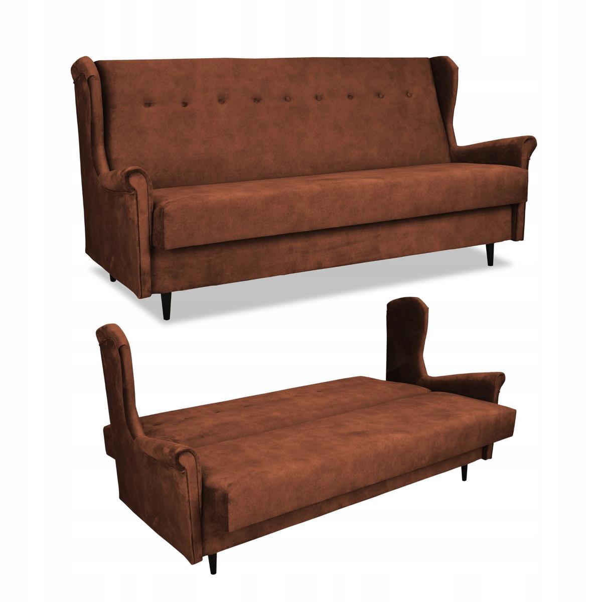Wersalka sofa uszak kanapa rozkładana Ari brąz nr. 1