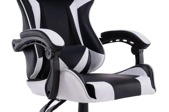 Fotel obrotowy Remus 66x115x62 cm biały krzesło do biura  nr. 7