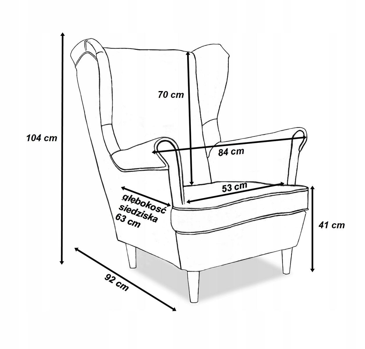 Zestaw wypoczynkowy mebli Ari Print 149x104x92 cm uszak sofa fotele skandynawskie ROSE  5 Full Screen