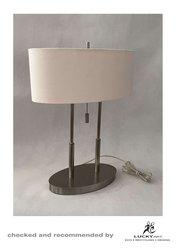 Lampa stołowa abażurem, lampka na biurko