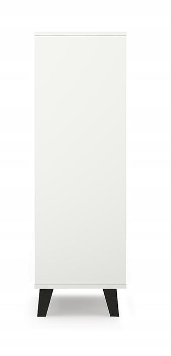 Komoda Scandi 5S 40x120,5x39 cm na czarnych nóżkach do salonu biała 1 Full Screen