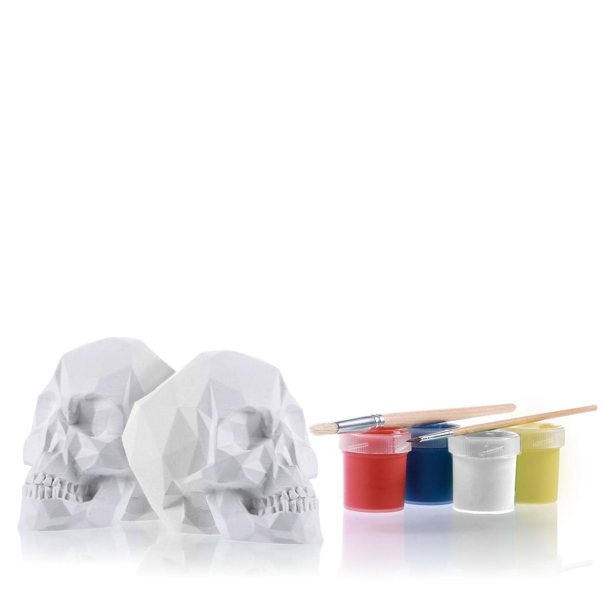 Kolorowanka 3D Skull Low-Poly Set of 2 0 Full Screen