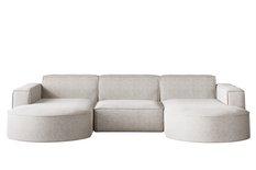 Sofa MODENA STUDIO U 299x78x165 cm w kształcie U bez funkcji spania do salonu NEVE beżowy