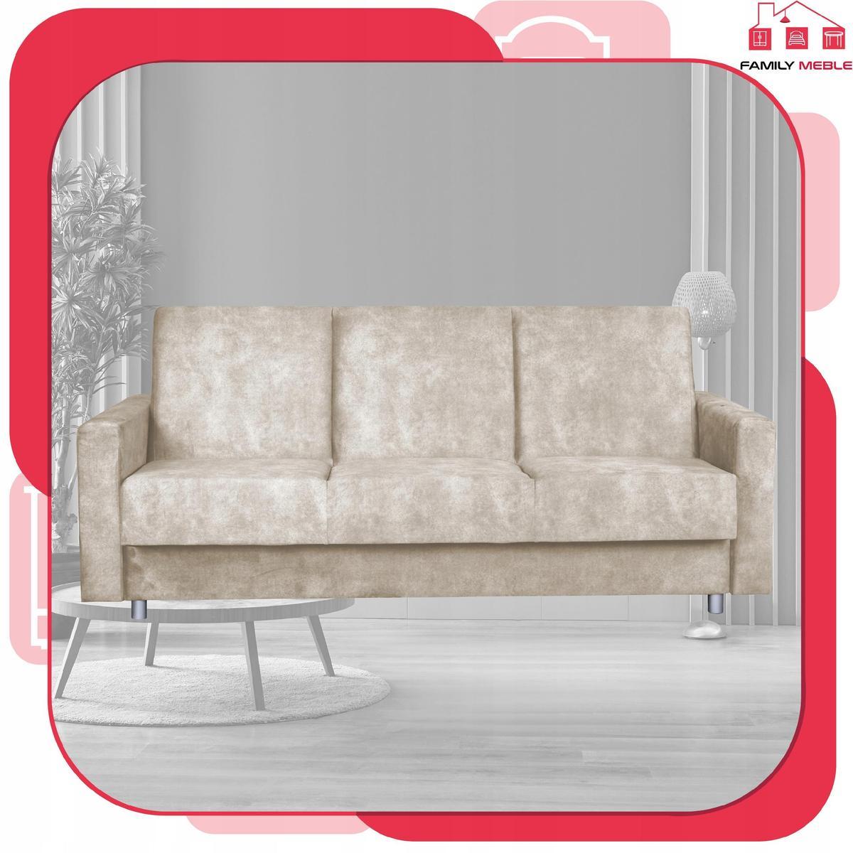 Wersalka sofa kanapa rozkładana beżowa Alicja FamilyMeble 1 Full Screen