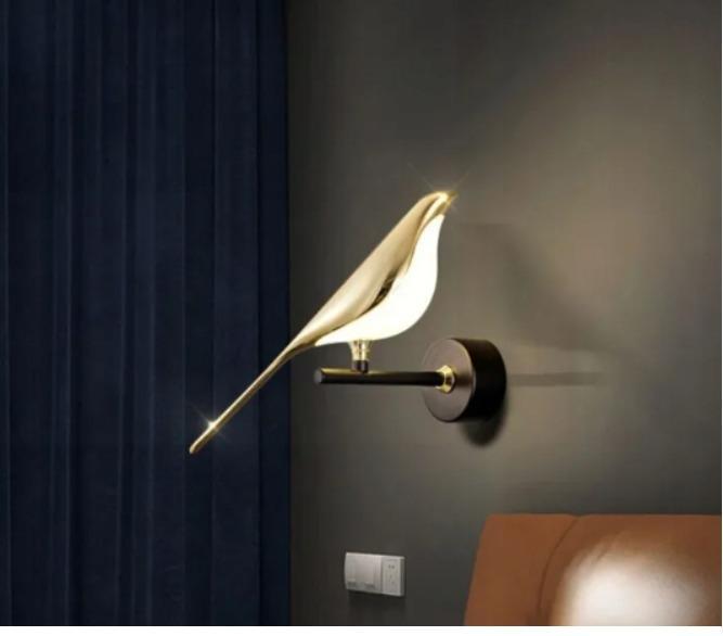 kinkiet Nordic Bird lampka nad łóżko z włącznikiem ledowa do sypialni  5 Full Screen