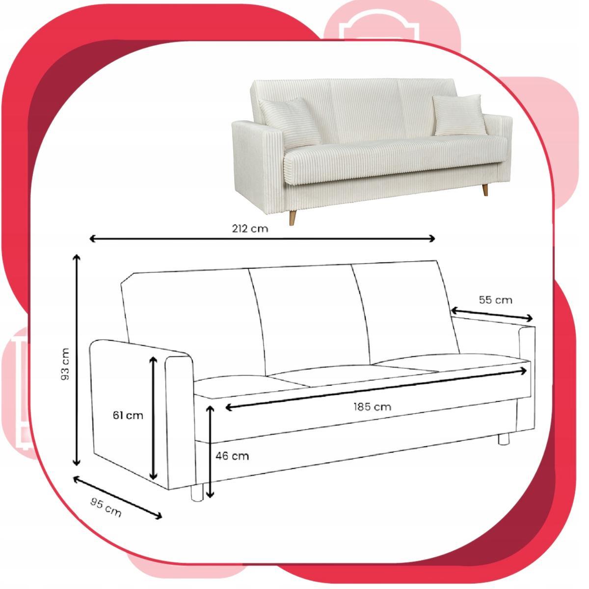 Zestaw wypoczynkowy Rene kanapa i fotele beżowe 8 Full Screen