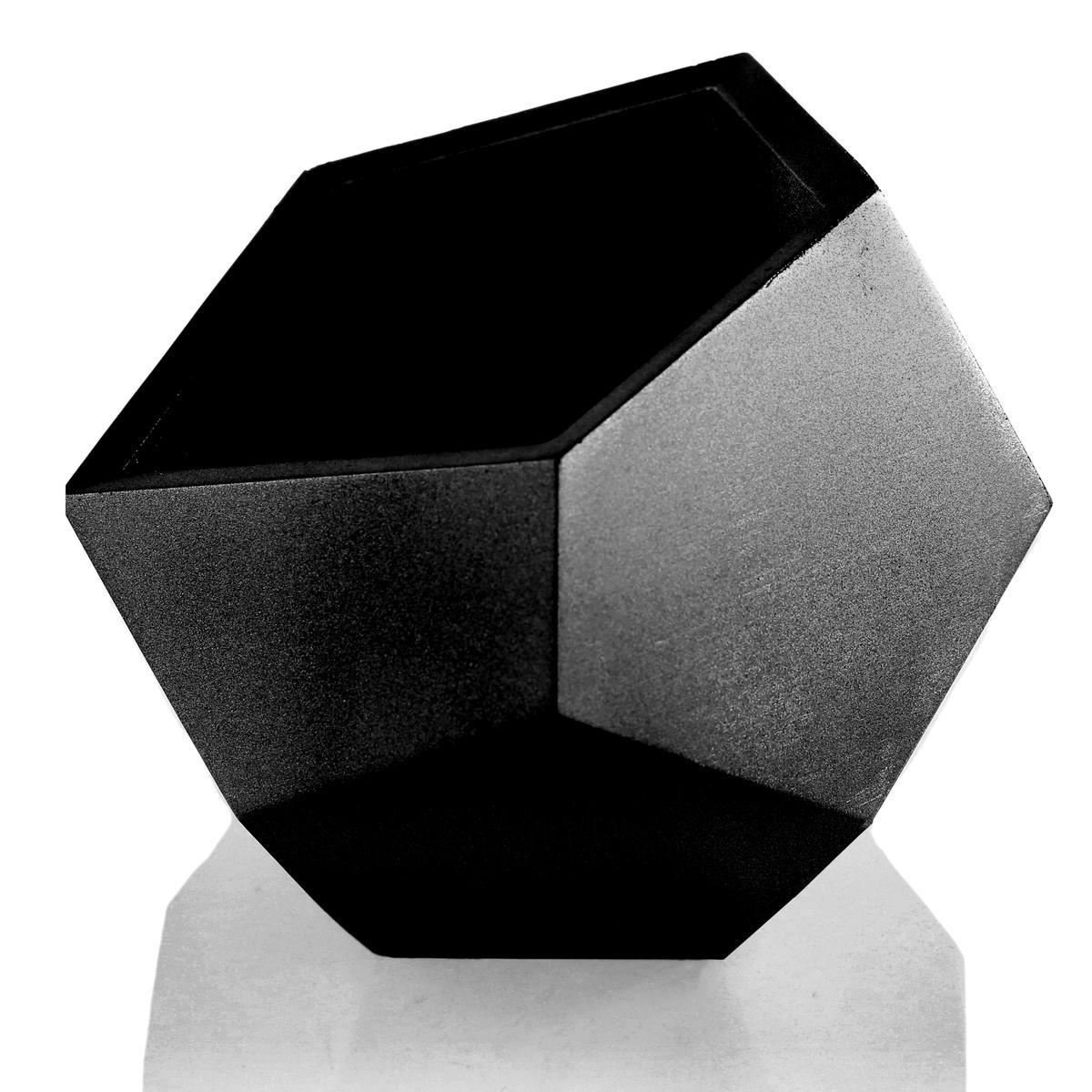Donica Square Geometric Black Metallic Poli 12 cm 0 Full Screen