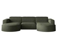 Sofa MODENA STUDIO U 299x78x165 cm w kształcie U bez funkcji spania do salonu NEVE oliwkowy
