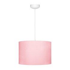 Lampa wisząca Classic 35x35x23 cm do pokoju dziecka różowy drewno białe