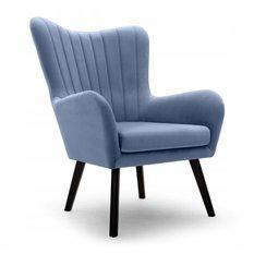 Fotel TED 76x100x78 cm do salonu jasnoniebieski Mono