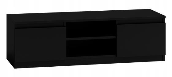 Szafka RTV MALWA 120x36x40 cm czarna stojąca do salonu  0 Full Screen