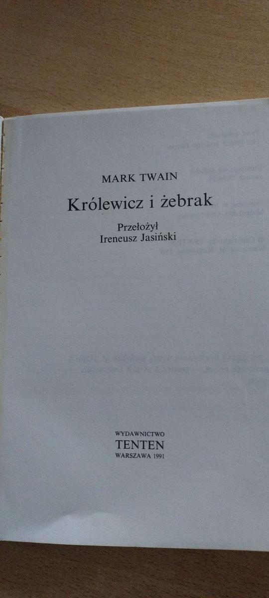 Książka  Królewicz i Żebrak  - Mark Twain  1 Full Screen
