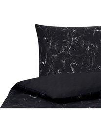 Poszwa z perkalu Malin 200 x 210 cm czarny marmur