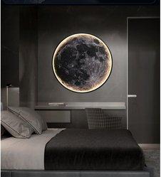 Kinkiet ścienny księżyc 40x40 cm xl wewnętrzny dekoracyjny do salonu lub sypialni 