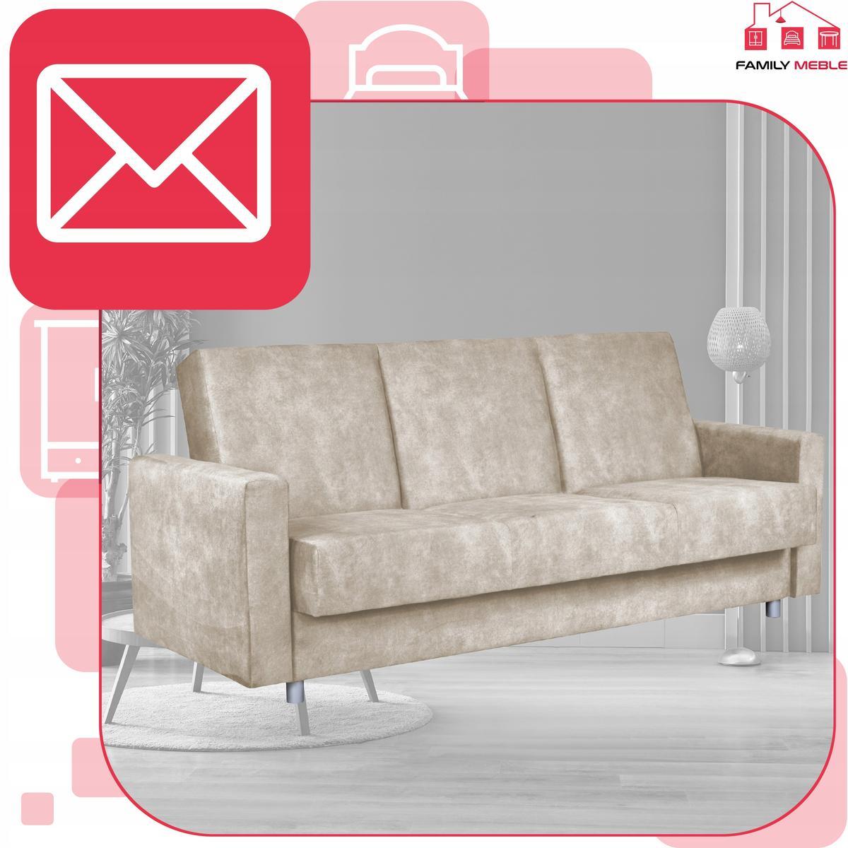 Wersalka sofa kanapa rozkładana beżowa Alicja FamilyMeble 2 Full Screen