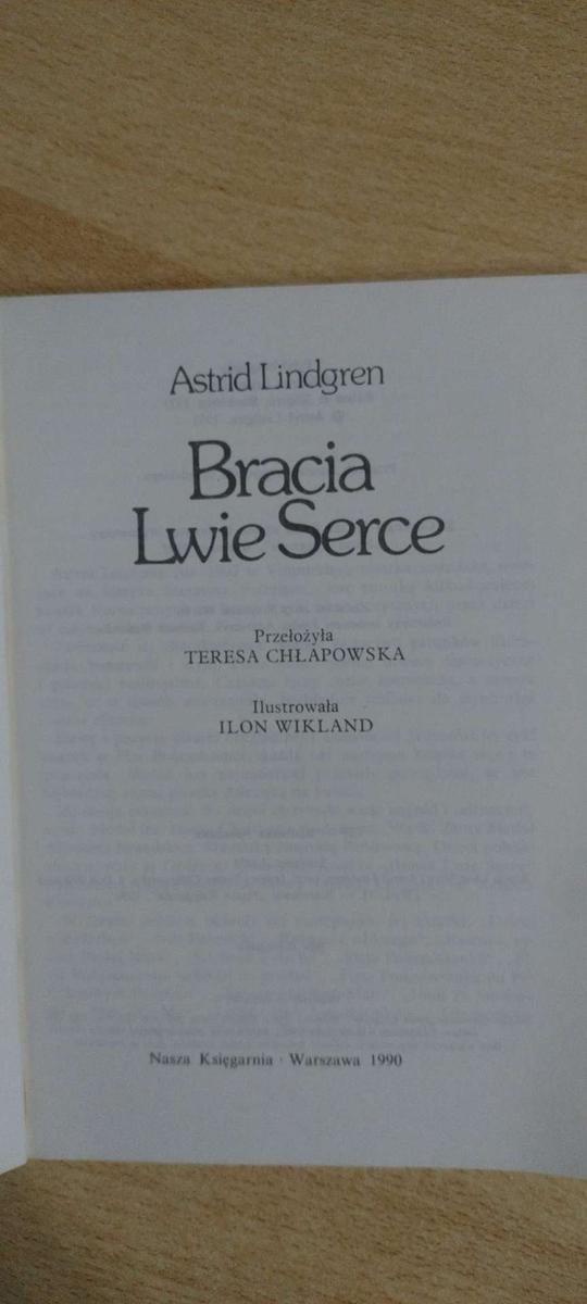 Książka   Bracia Lwie Serce - Astrid Lindgren . 1 Full Screen