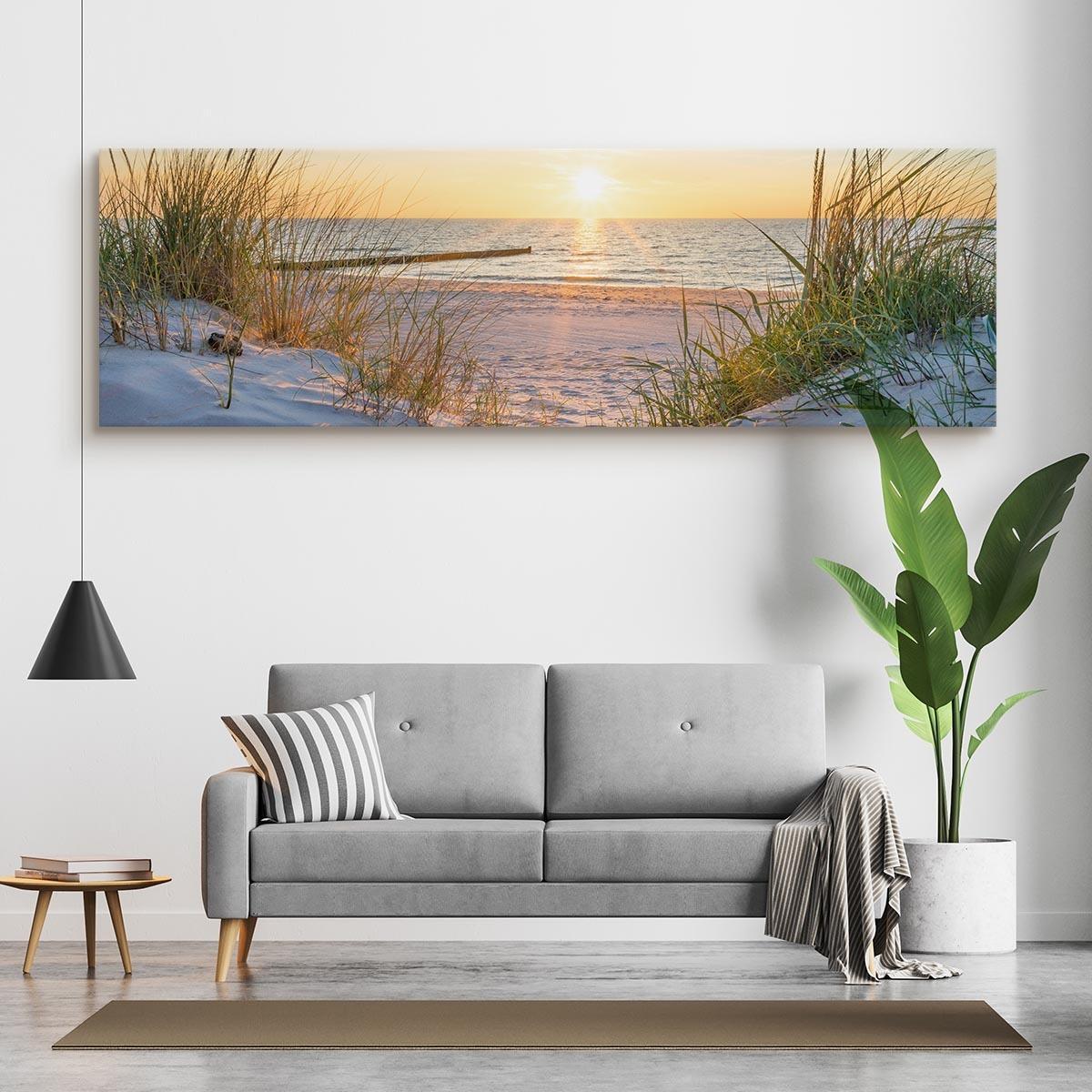 Obraz Do Salonu PLAŻA Morze Zachód Słońca Panorama Pejzaż 145x45cm 7 Full Screen