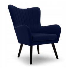 Fotel TED 76x100x78 cm do salonu fioletowy Mono