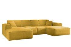 Sofa U SIENA LARGE 344x73x165 cm w kształcie U bez funkcji spania do salonu żółta