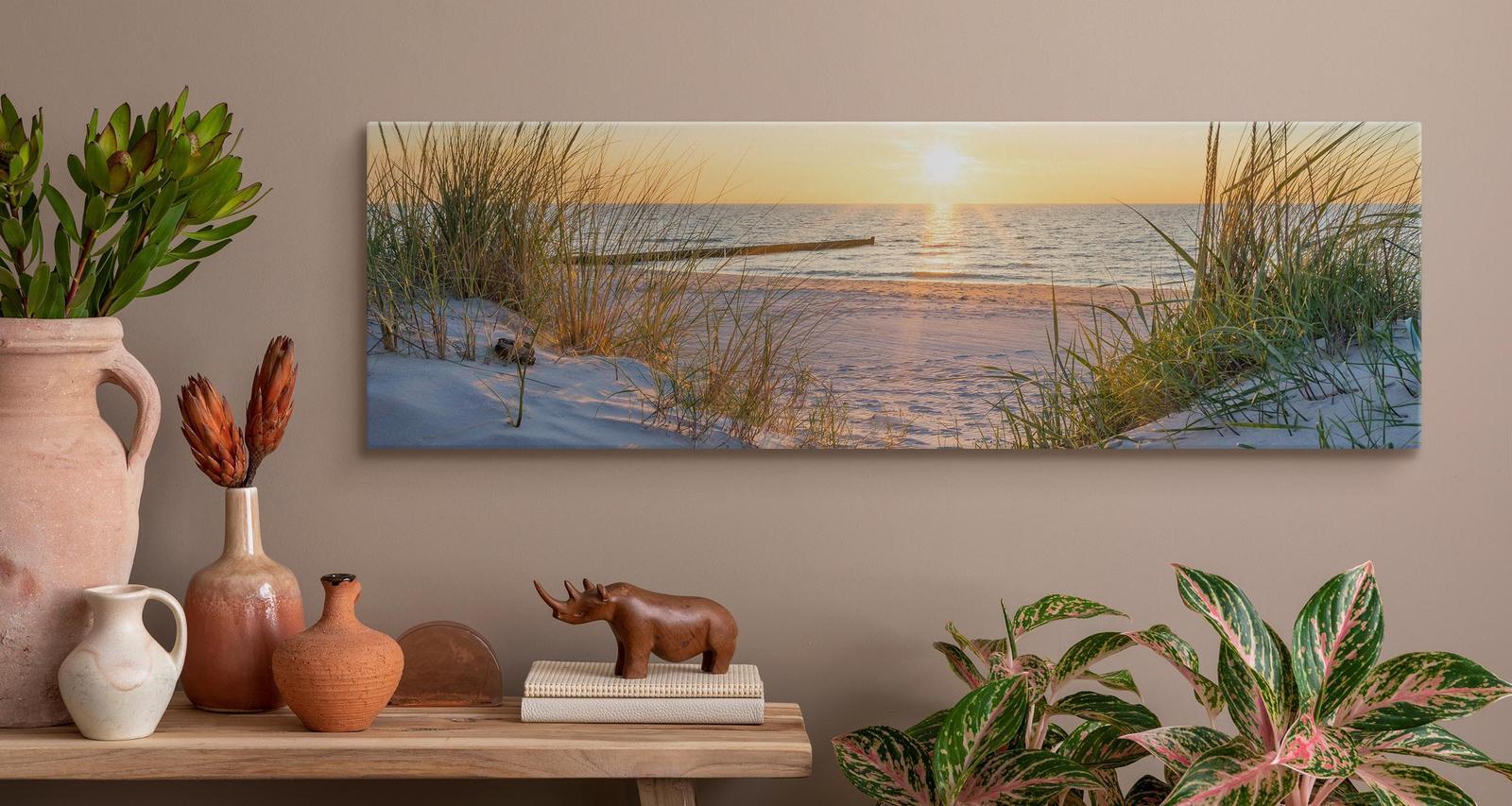 Obraz Do Salonu PLAŻA Morze Zachód Słońca Panorama Pejzaż 145x45cm 3 Full Screen