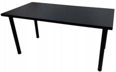 Biurko gamingowe 136x66x18 cm czarne stabilne stół do pokoju gracza