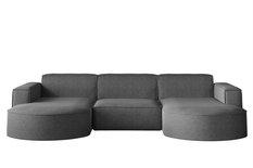 Sofa MODENA STUDIO U 299x78x165 cm bez funcji spania do salonu ciemnoszary