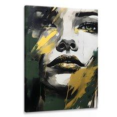 Obraz Canvas Abstrakcja Kobiecy PORTRET Styl Glamour Farba 80x120cm