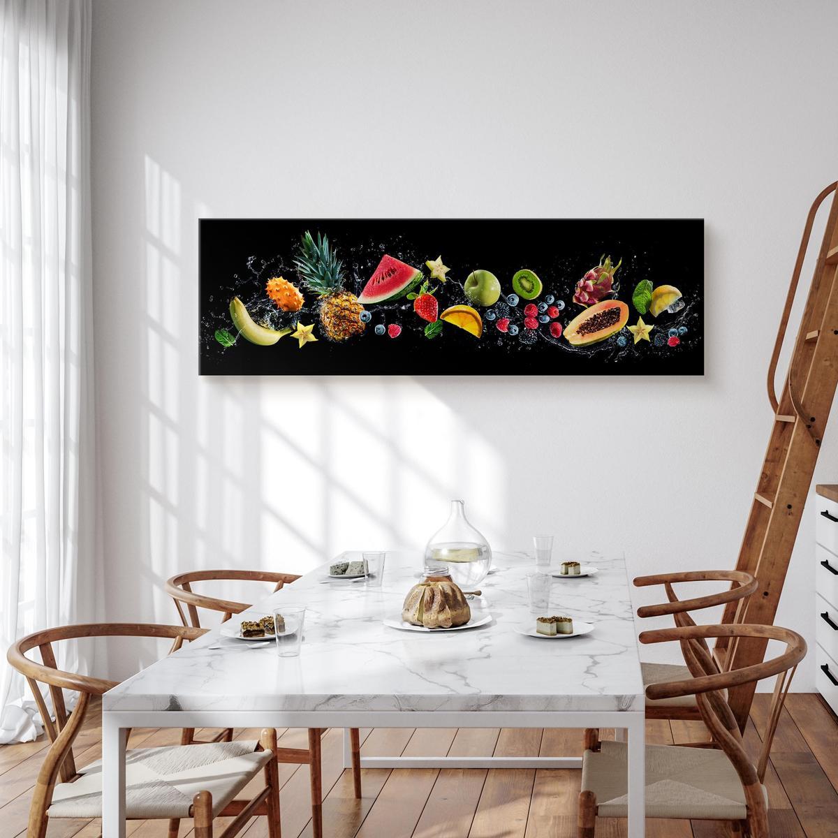 Obraz Canvas Do Jadalni OWOCE Jedzenie Abstrakcja Efekt 3D 145x45cm 6 Full Screen